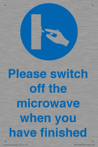 Please switch off the microwave when you have finished